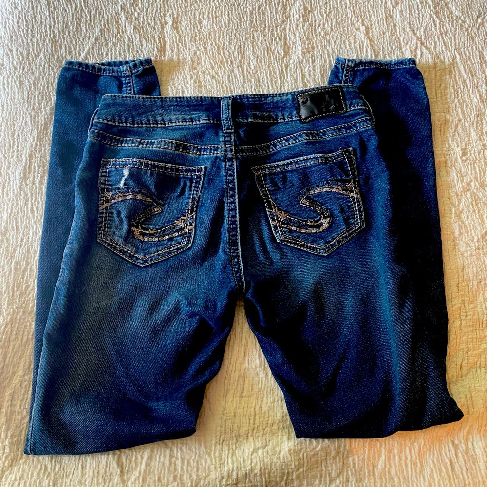Silver Suki Joga Distressed Jeans